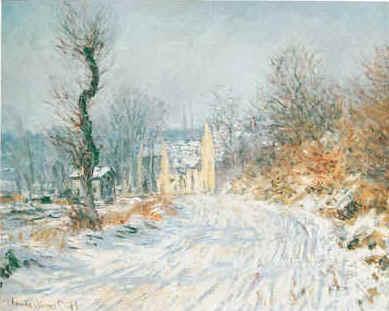 Claude Monet Road to Giverny in Winter oil painting picture